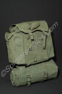 British Army jungle green webbing haversack with g