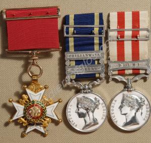 Group of three medals; Companion's Badge of the Or
