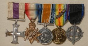 Group of five medals; Military Cross, 1914-1915 St