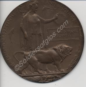Bronze memorial plaque awarded to Capt. R.F. Scamm