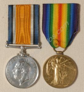 Group of two medals; 1914-1918 British War Medal,