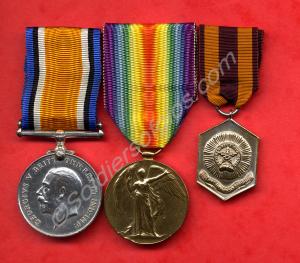 Group of three medals; 1914-1918 British War Medal