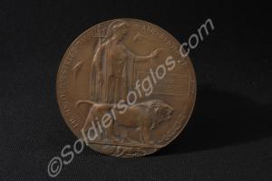 Bronze Memorial Plaque.  Awarded to 4933/39579 Pri