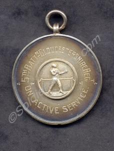 Silver Boxing Medal. "5th Battn Gloucestershire Re