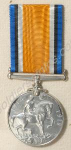British War Medal. Awarded to 288050 Private Alfre