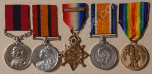 Group of five medals; Distinguished Conduct Medal,