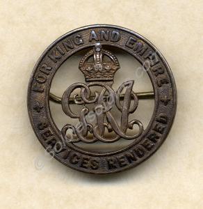 Silver War Badge (ser. no. 16768). Awarded to 7024