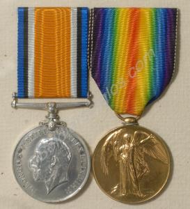 Group of two medals; British War Medal, Allied Vic