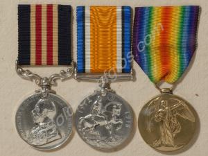 Group of three medals; Military Medal, British War