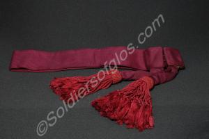 Officer's crimson silk full dress sash. Gloucester