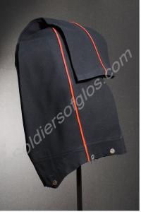 Blue trousers with narrow red stripe, marked insid