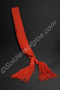 Sergeant's scarlet cloth shoulder sash. Gloucester