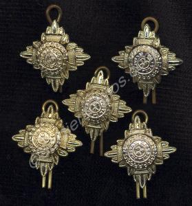 Set of five officer's rank shoulder pips, post-194