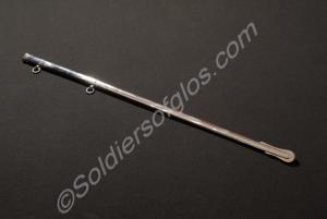 Polished steel scabbard with fluted top and flatte