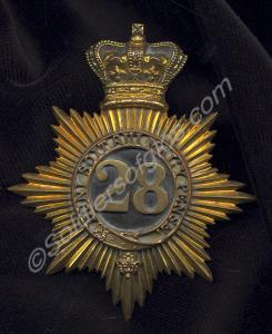 Shako plate, as worn by the 28th North Gloucesters