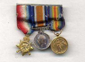 Group of three miniature medals; 1914/15 Star, Bri