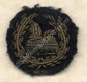 Embroidered back badge for Gloucestershire Regimen