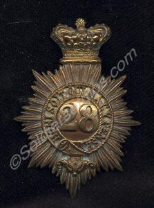Shako plate, as worn by the 28th North Gloucesters