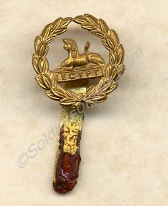 Officer's gilt back badge. Gloucestershire Regimen