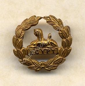 Other rank's gold metal back badge. Gloucestershir