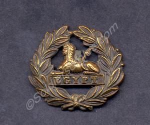 Brass back badge. Gloucestershire Regiment. 1881-1