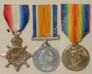 Group of three medals; 1914-1915 Star, British War
