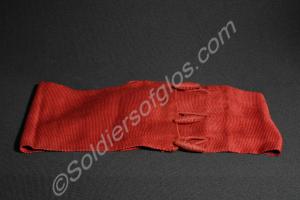 Officer's scarlet  cummerbund. Worn by Lieutenant-