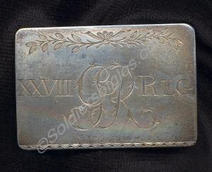 Shoulder belt plate, as worn by the 28th Regiment
