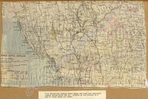 Silk escape map showing Lower Burma and Siam on on