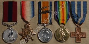 Group of five medals; Distinguished Conduct Medal,