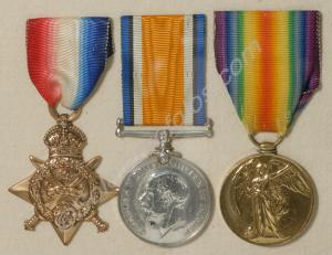 Group of three medals; 1914 Star, British War Meda