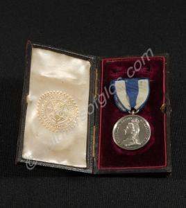 White metal medal commemorating the Diamond Jubile