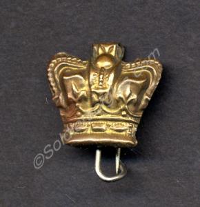 Small brass crown from a front badge of the Glouce