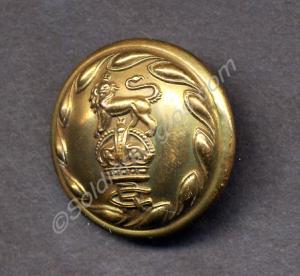 King's crown pattern button as worn. Gloucestershi