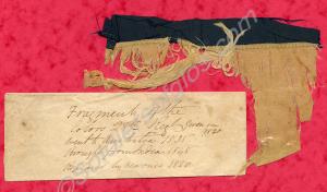 "Fragment of the Colours of the 28th Regt. Given i