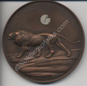 Bronze medallion presented by The Army Rifle Assoc