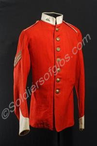 Scarlet tunic with white facings, Sergeant's strip