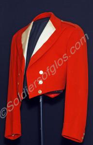 Officer's scarlet cloth mess jacket with white fac