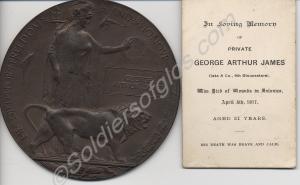 Bronze memorial plaque to 13155 Private George Art