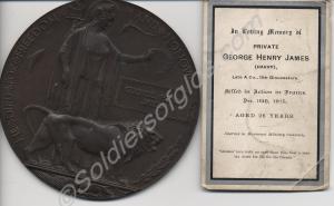 Bronze memorial plaque to 16620 Private George Hen