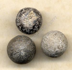Three lead musket balls found in Horfield Barracks
