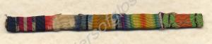Five medal ribbons on a bar; Military Medal, 1914-