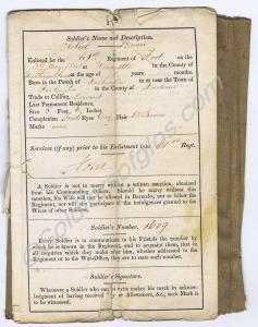 Army Small Book. 1609 Private Robert Brown. 61st S