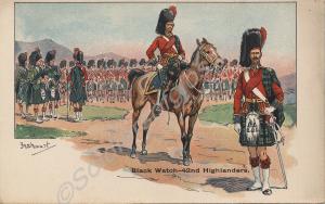 Postcard showing the uniform of the Black Watch, t