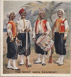 Postcard showing the uniform of the of the West In