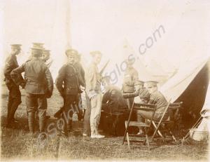 Camp scene. Gloucestershire Regiment.  c. 1914.