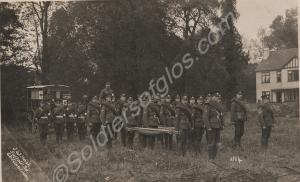 Stretcher bearers and ambulance, probably 1/5th Ba