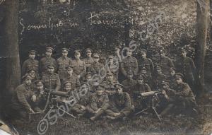 Soldiers of various regiments with Vickers machine