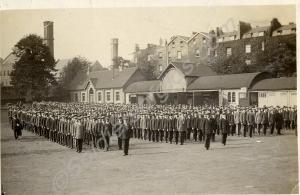 Parade of new recruits. Artillery Ground, Whitelad
