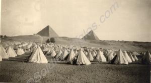 Encampment by the Pyramids. 1st Battalion, The Glo